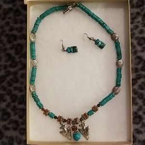 Necklace and earrings